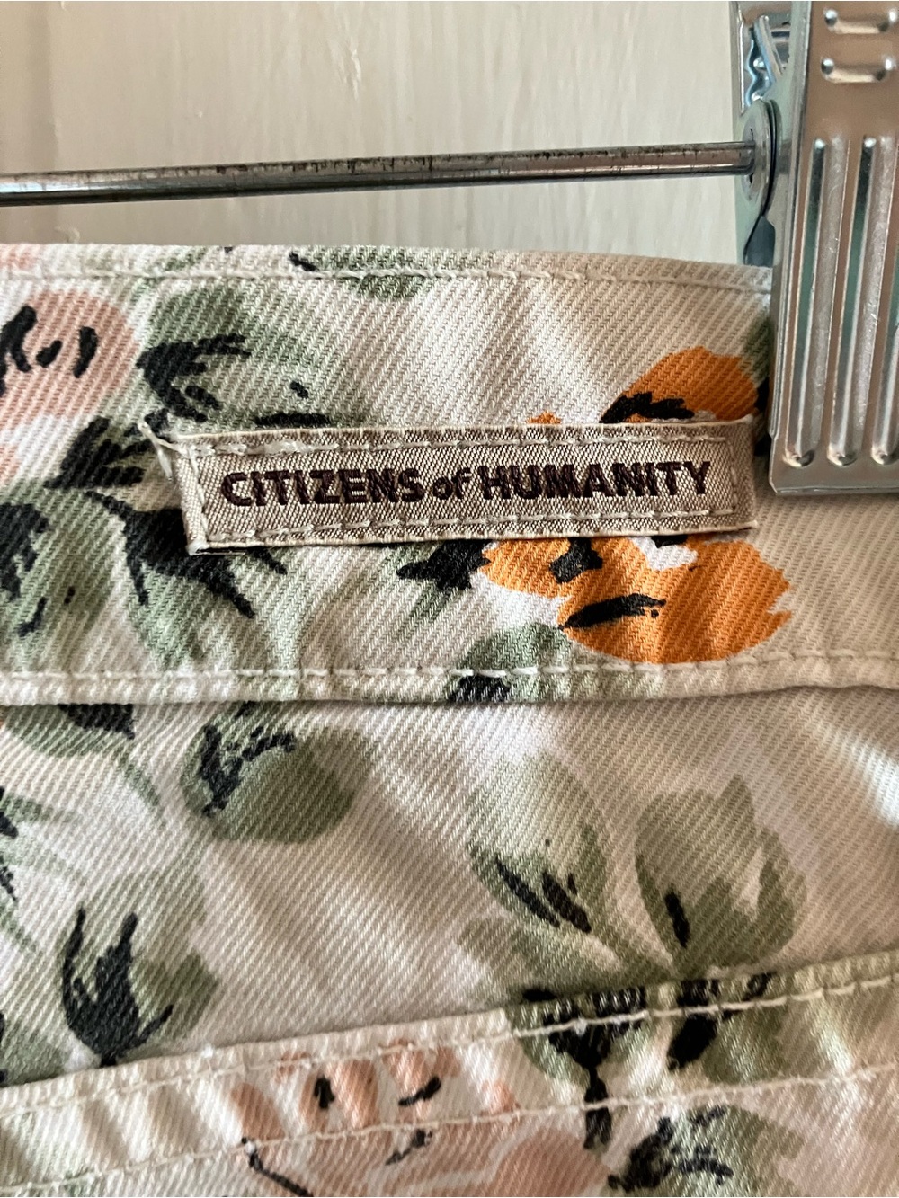 Floral Print White Women’s Jeans - citizen’s of humanity - Picture 6 of 6